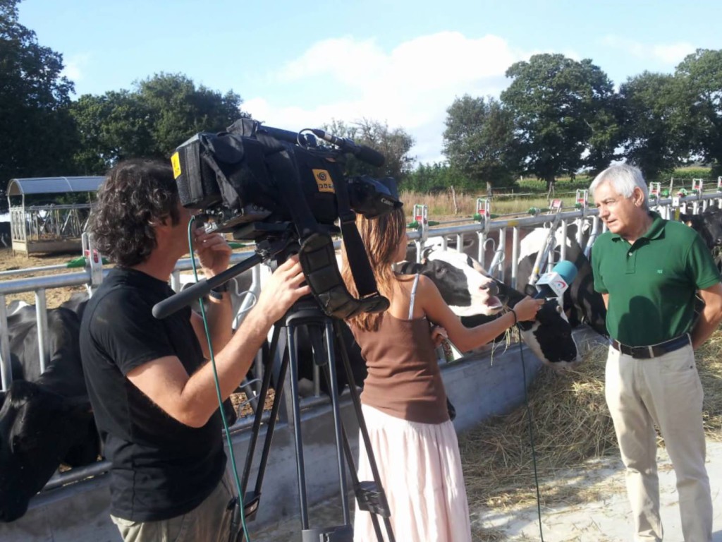 Tv Cinco y Tv Gallega grabando